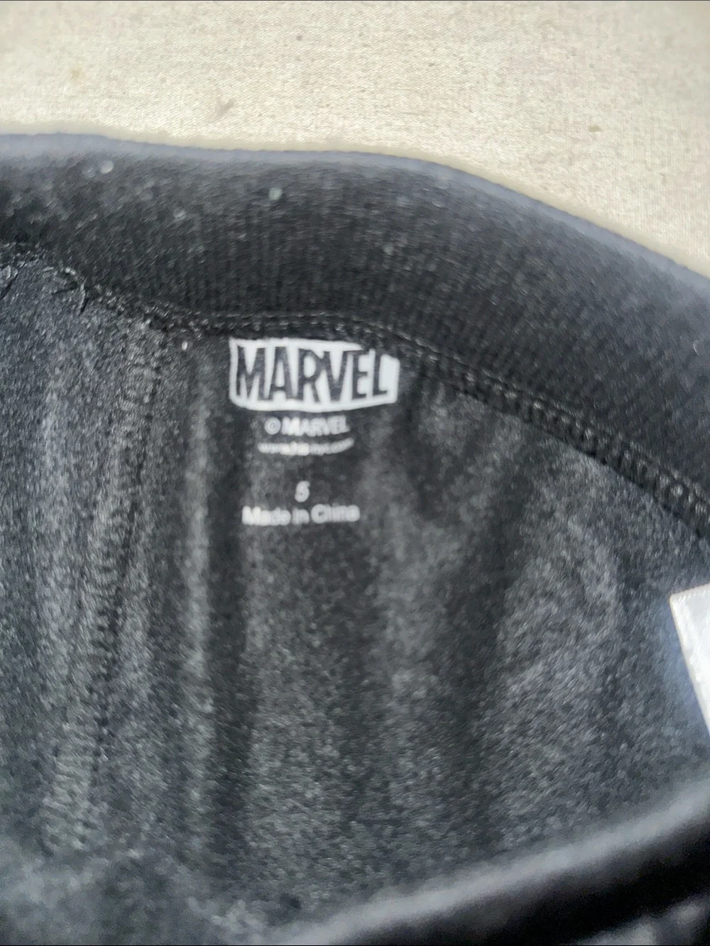 Kids Size 5 Marvel Spider-Man Black and Red Kids Joggers